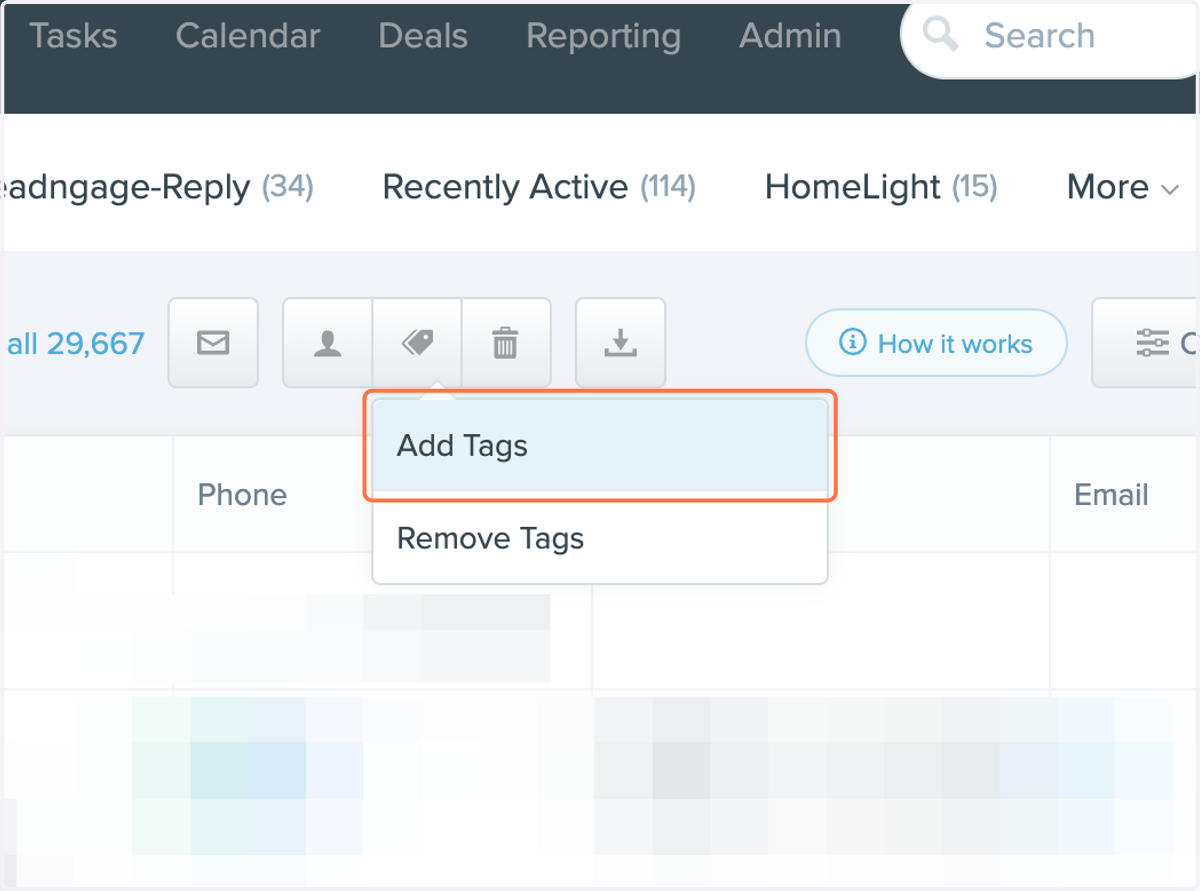 Click on Add Tags