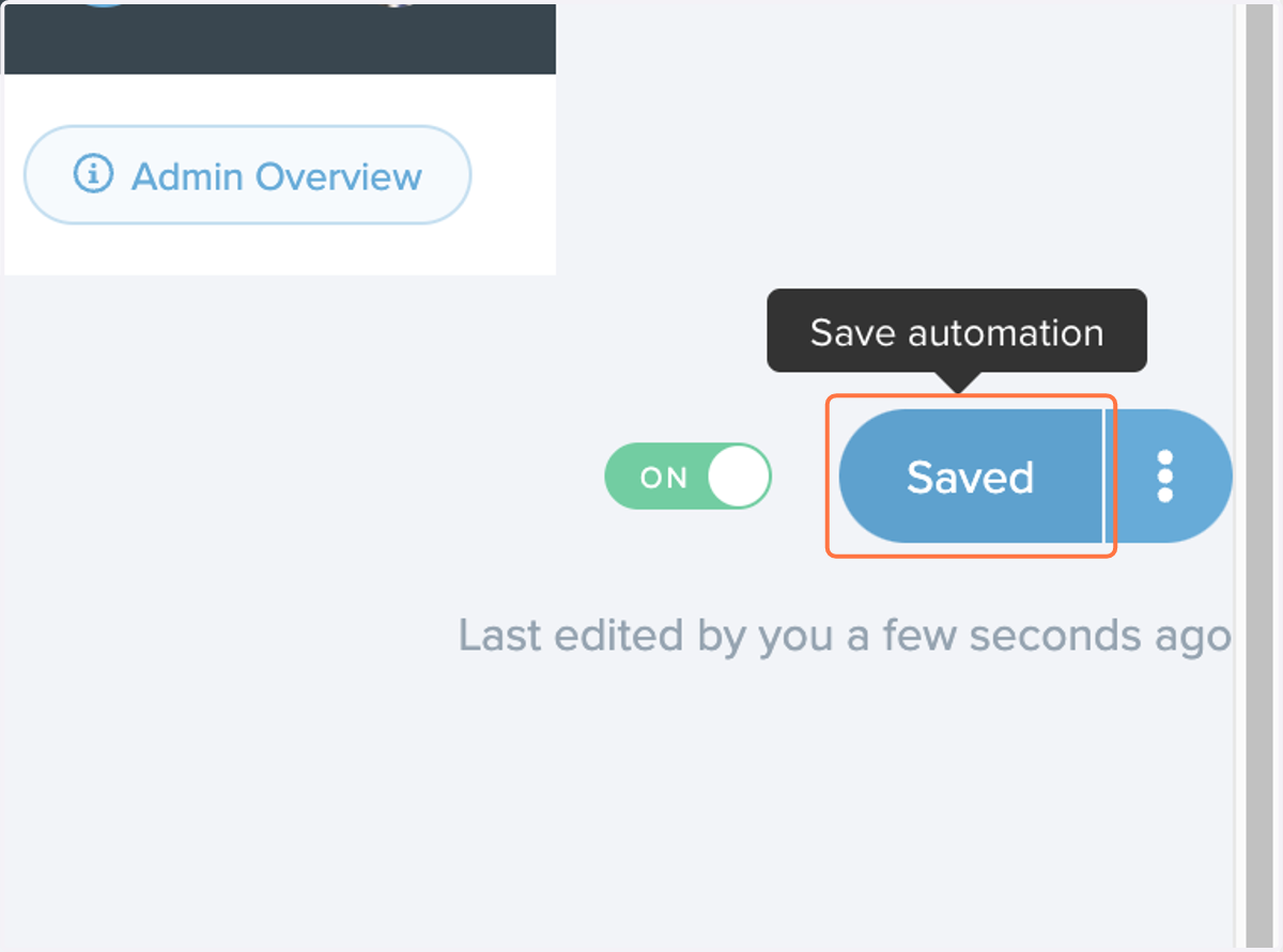 Turn on automation and save