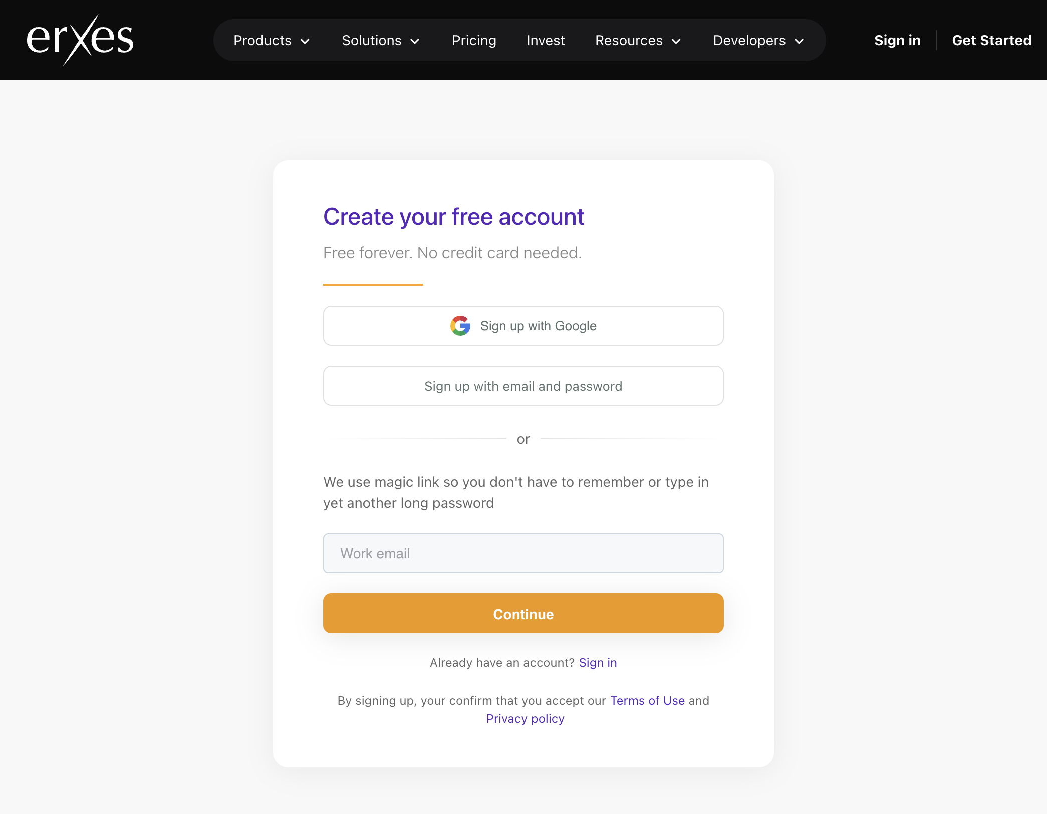 Sign up with Google рүү орно