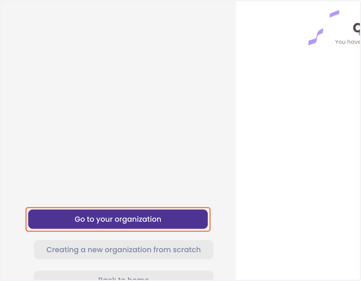 Go to your organization дээр дараарай