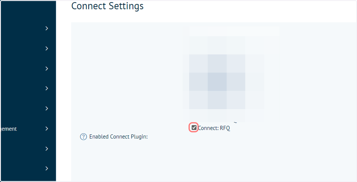Ensure Connect: RFQ is checked