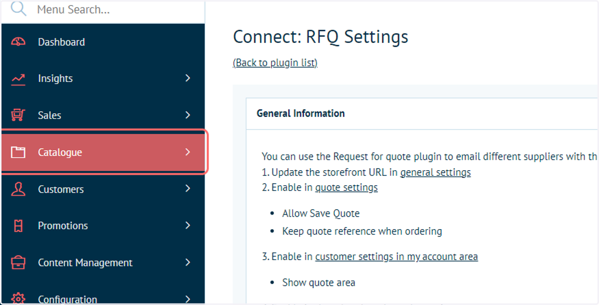 Create a product or navigate to the settings of an existing product for which you wish to request a quotation