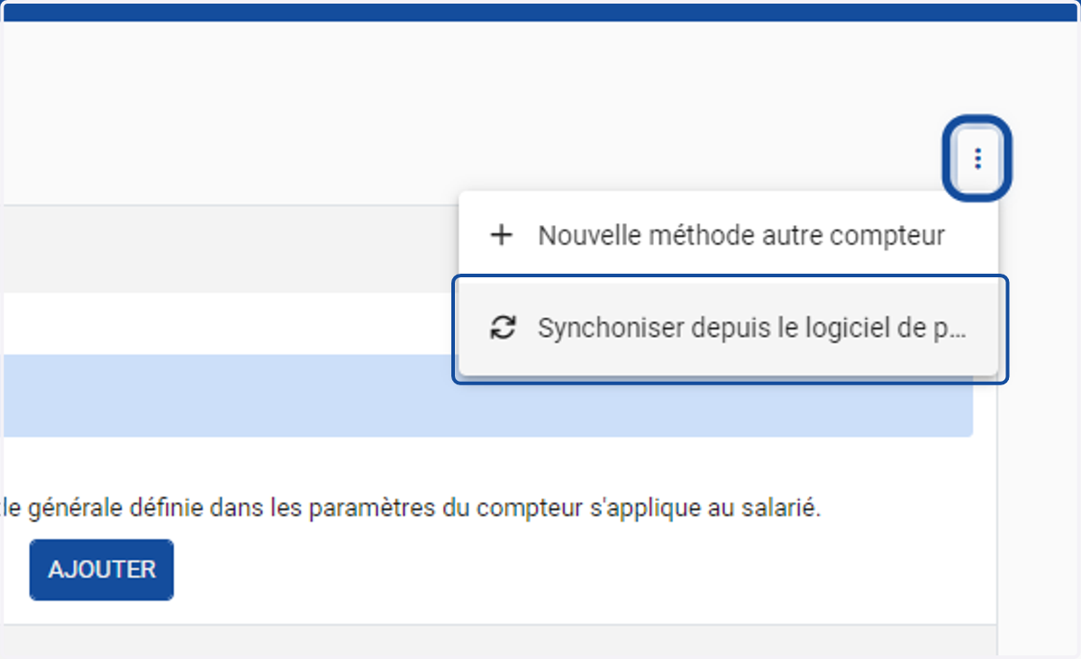 Ajouter une méthode pour un autre compteur ou récupérer le paramétrage depuis le logiciel de paie (Silae)