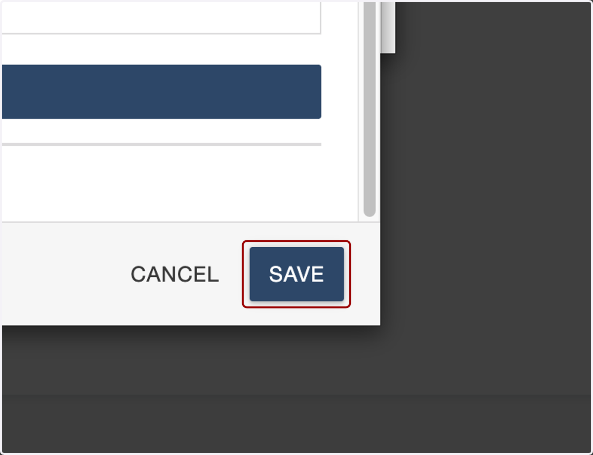 Component configuration Save button highlighted to save the Two Button variant.