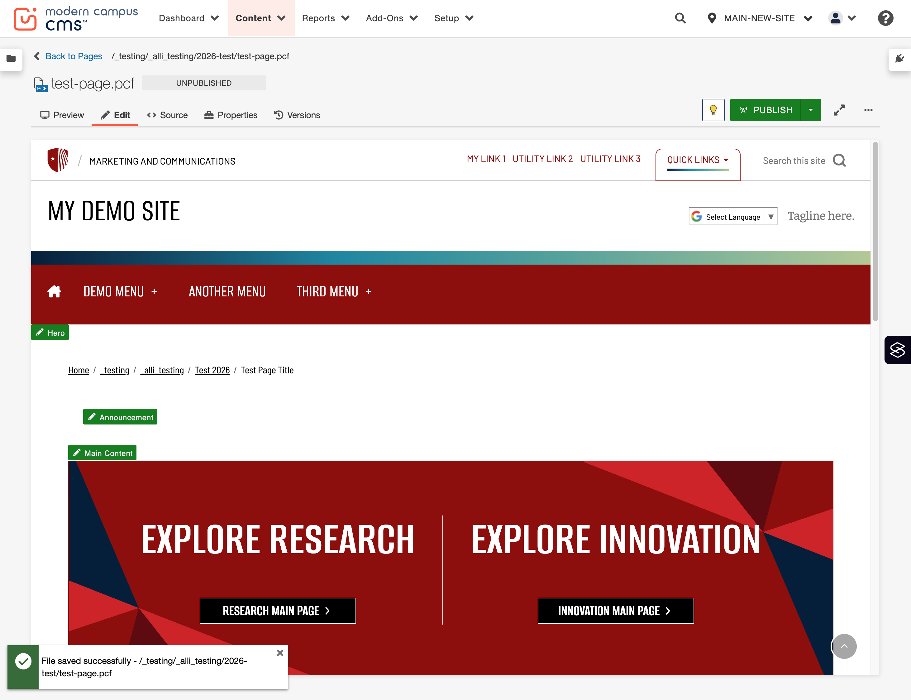 Editor header area with the Preview tab highlighted to review changes.