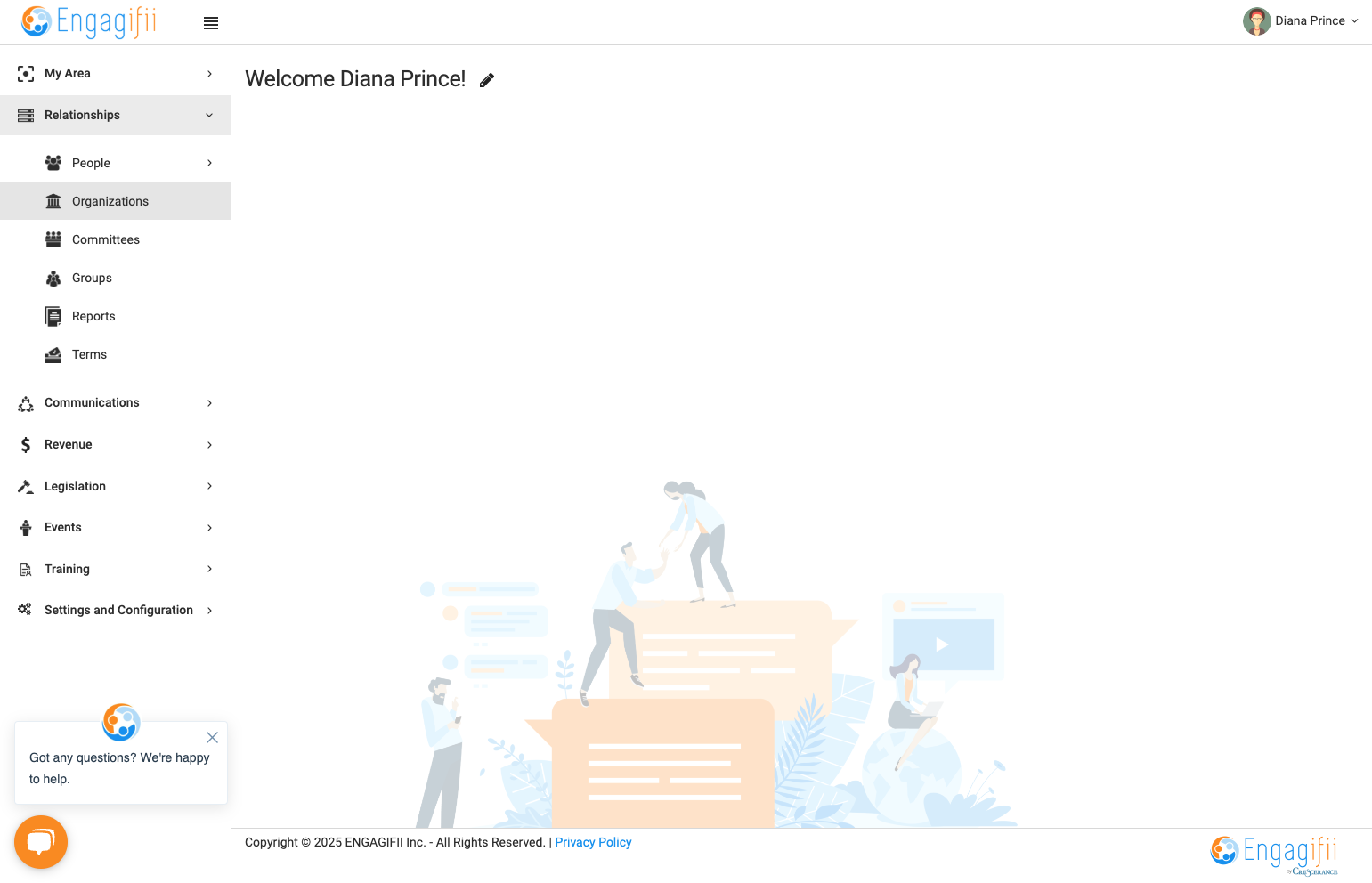 Click on Organizations