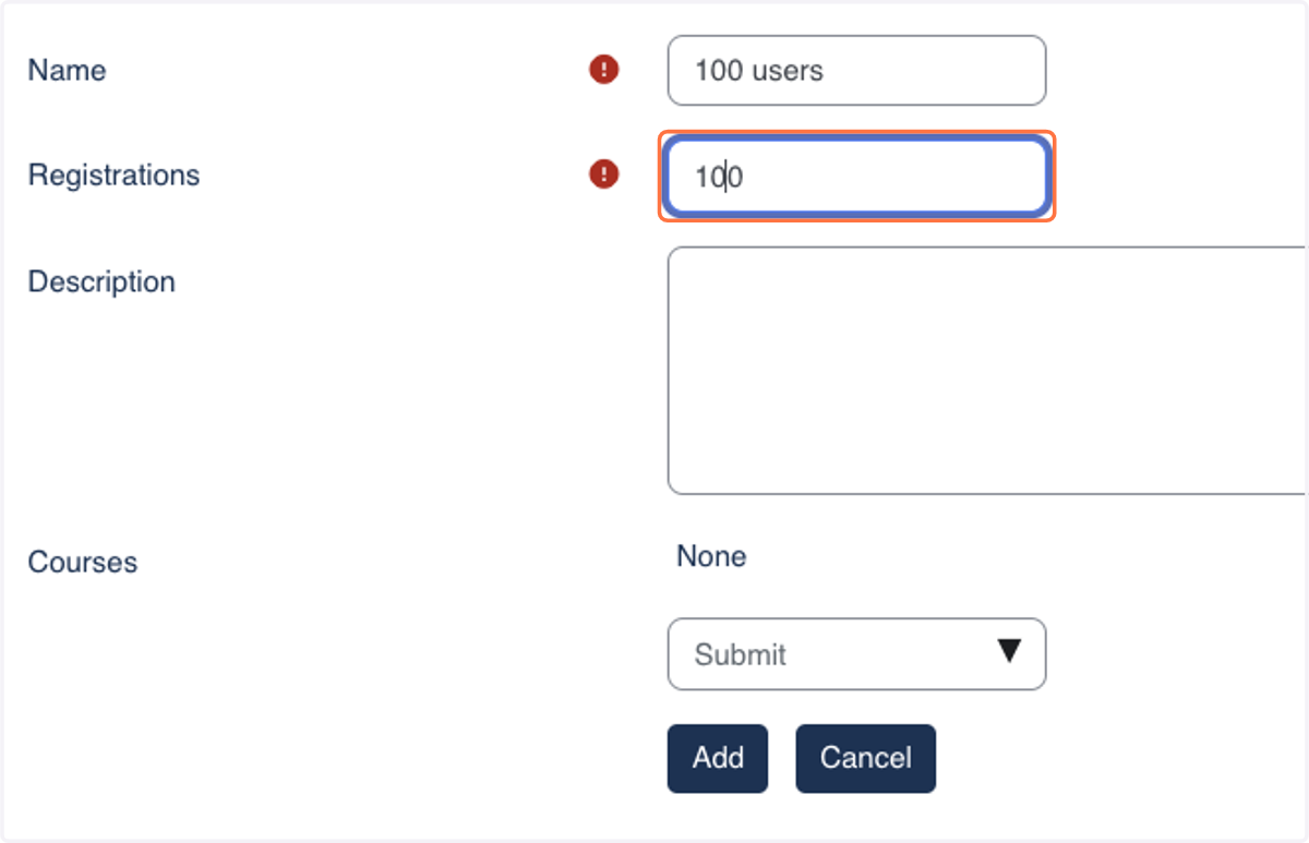 Add the number of registrations allowed for this contract