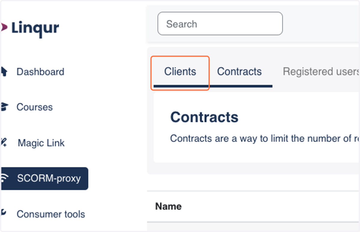 Now Click on Clients to start adding a client.