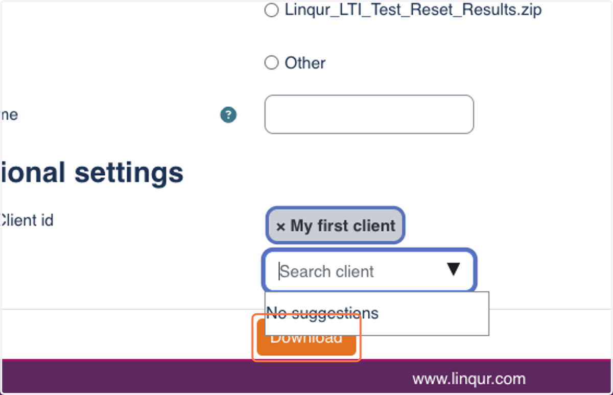 Click on Download to download the SCORM Proxy wrapper file
