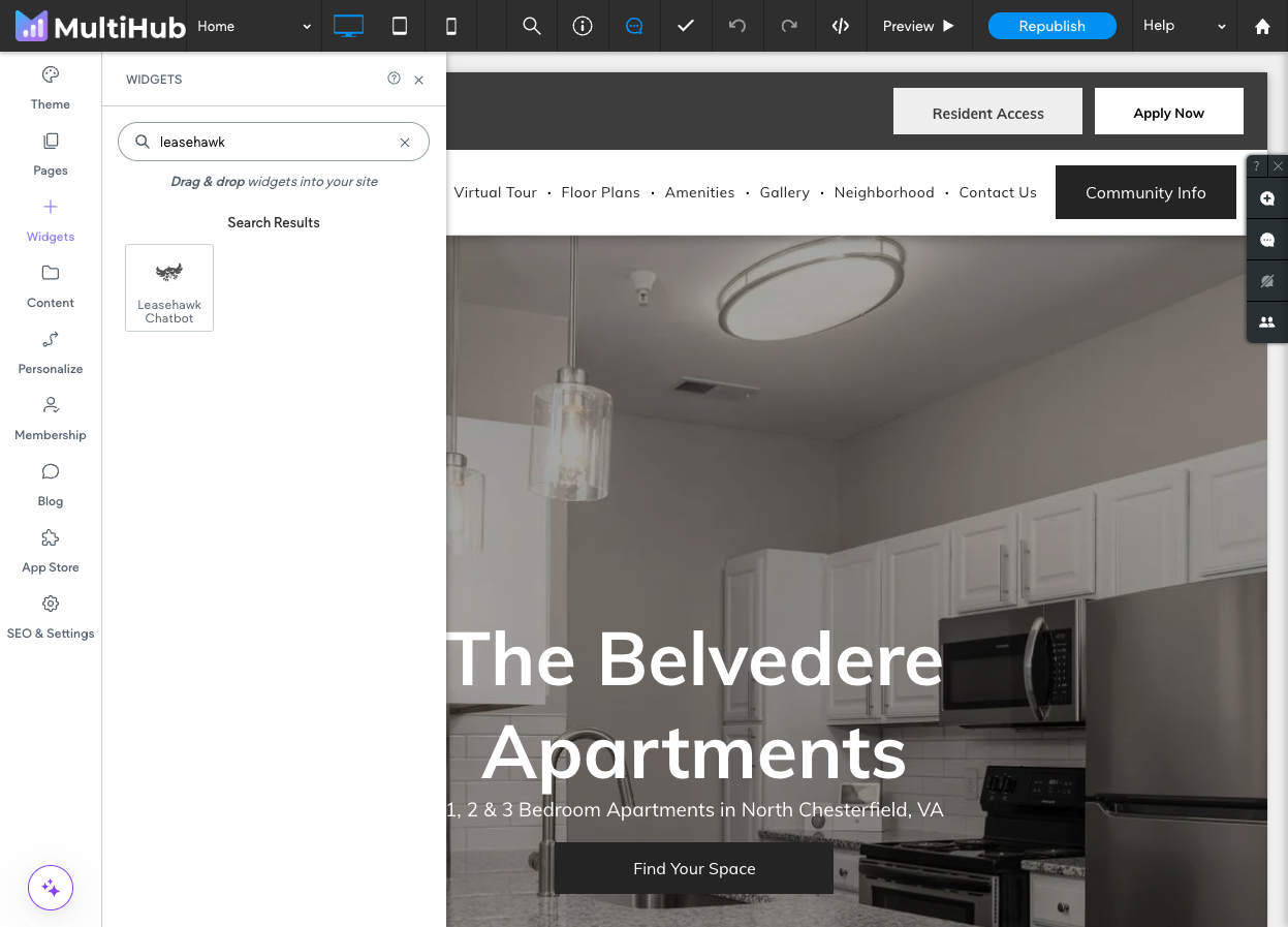 Search for "leasehawk chatbot"