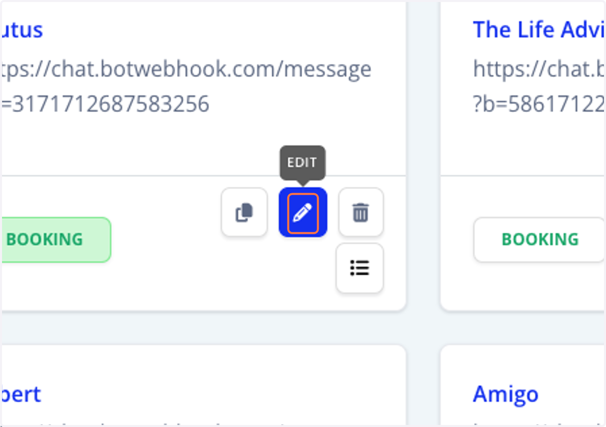 Pick any bot, hover below icon and click "edit"