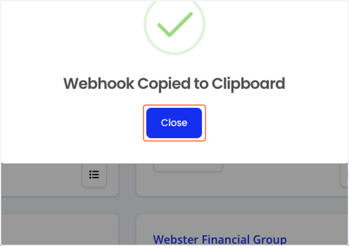 Click on Close