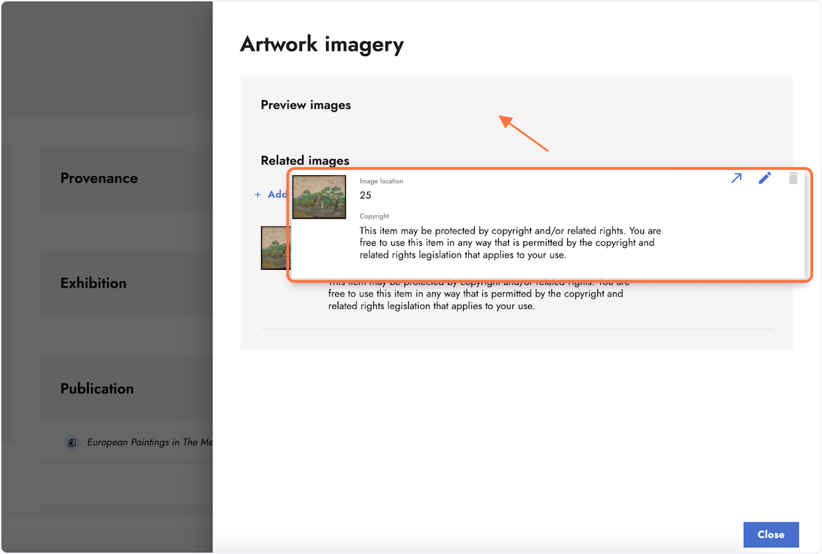 Drag the image to the "Primary Image" section to set it as the main preview image. Only the primary image will be displayed as the thumbnail.