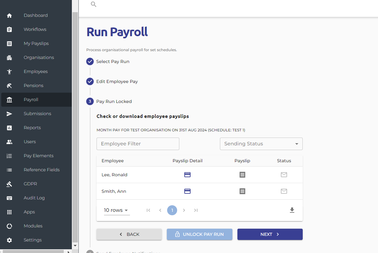Unlock the Pay Run to make necessary adjustments.