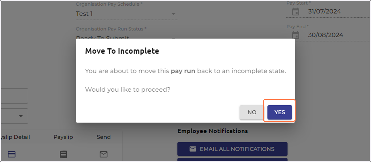 Confirm your decision