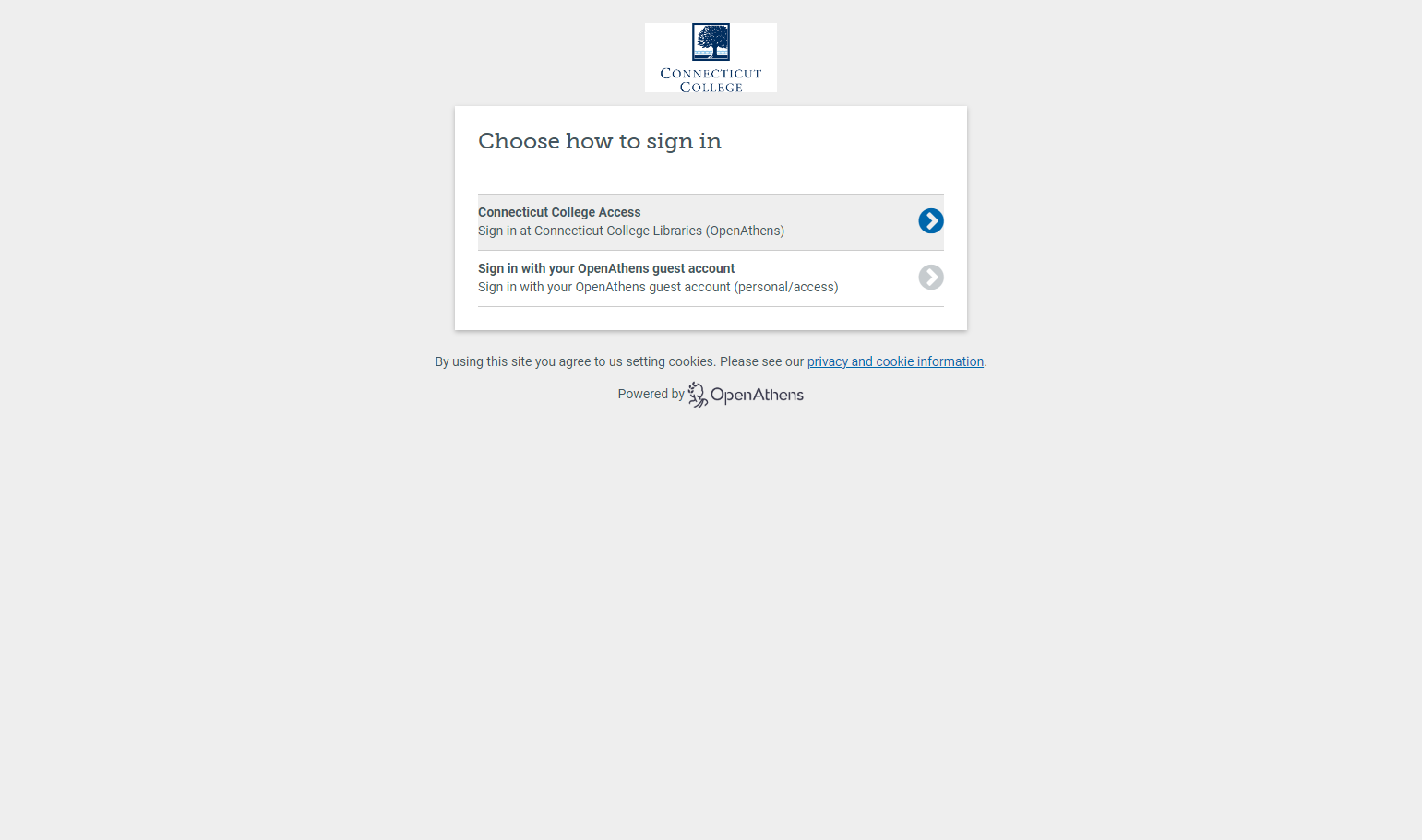 Click on Connecticut College Access…