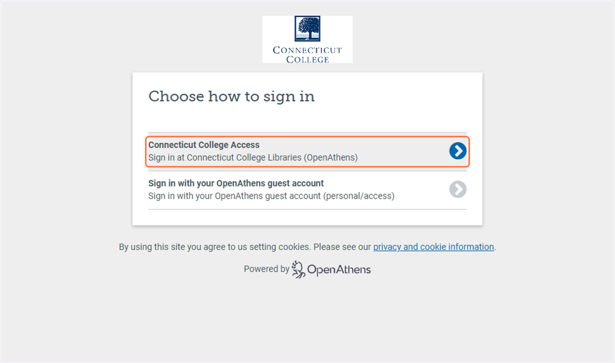 Click on Connecticut College Access…