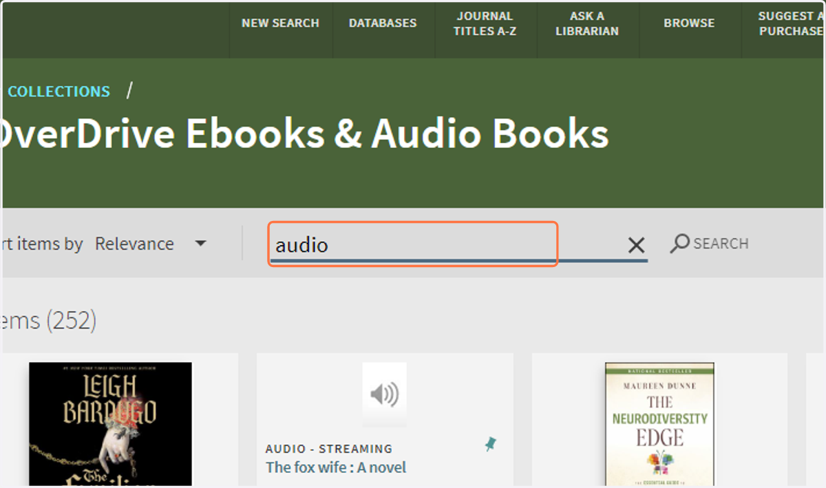 Search for audio