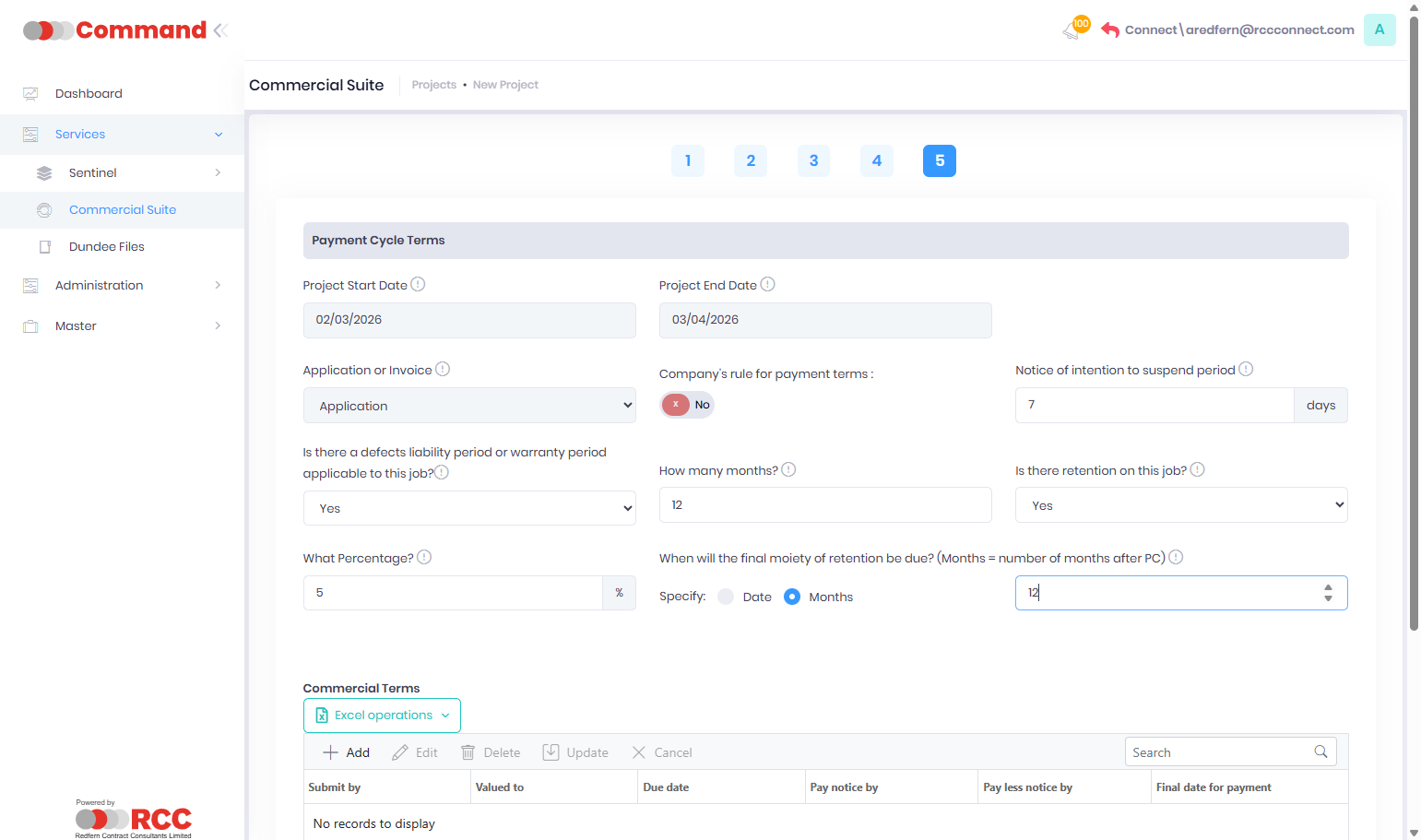 Commercial Suite – RCC Sentinel Help