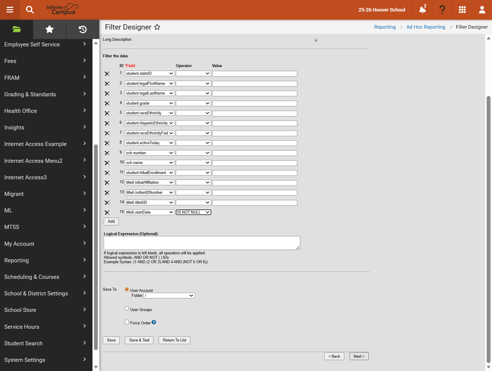 Click on Next to Navigate to Output Formatting.