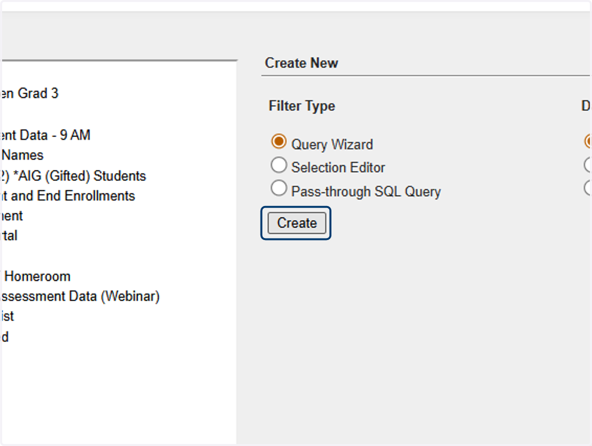Click on Create.