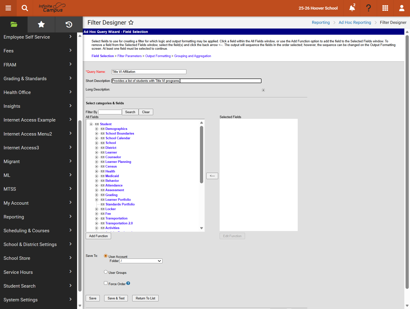 Enter a short description to help users know what data is contained in the filter.