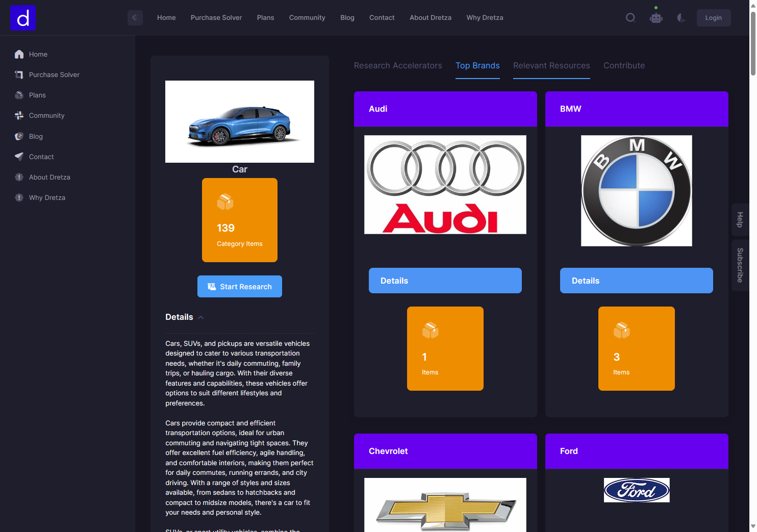 The Relevant Resources tab