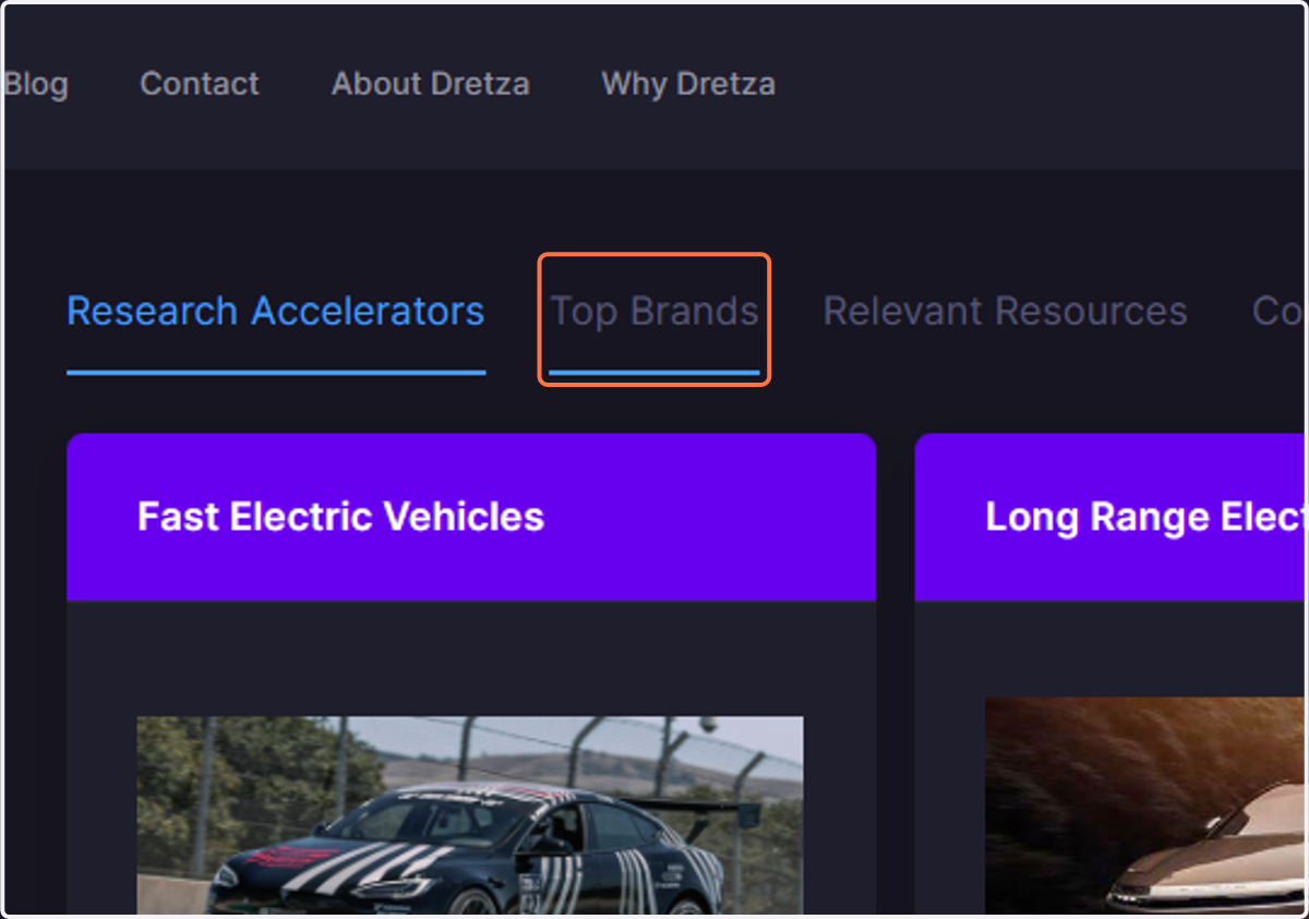 The Top Brands tab
