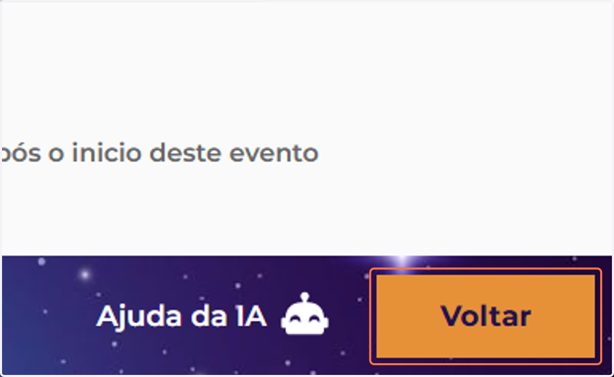 Clique em Voltar