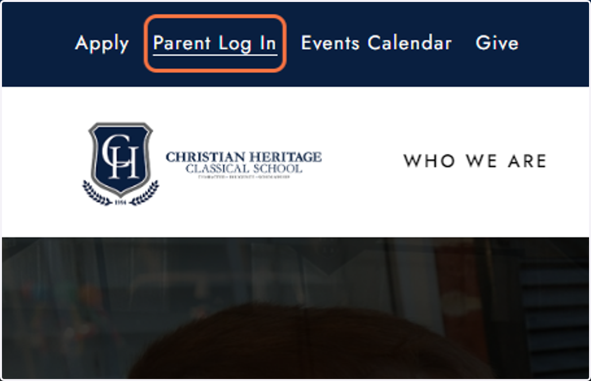 Click on Parent Log In
