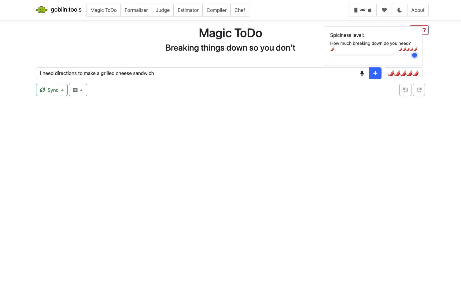 Hit enter and let Goblin Tools work it's magic!