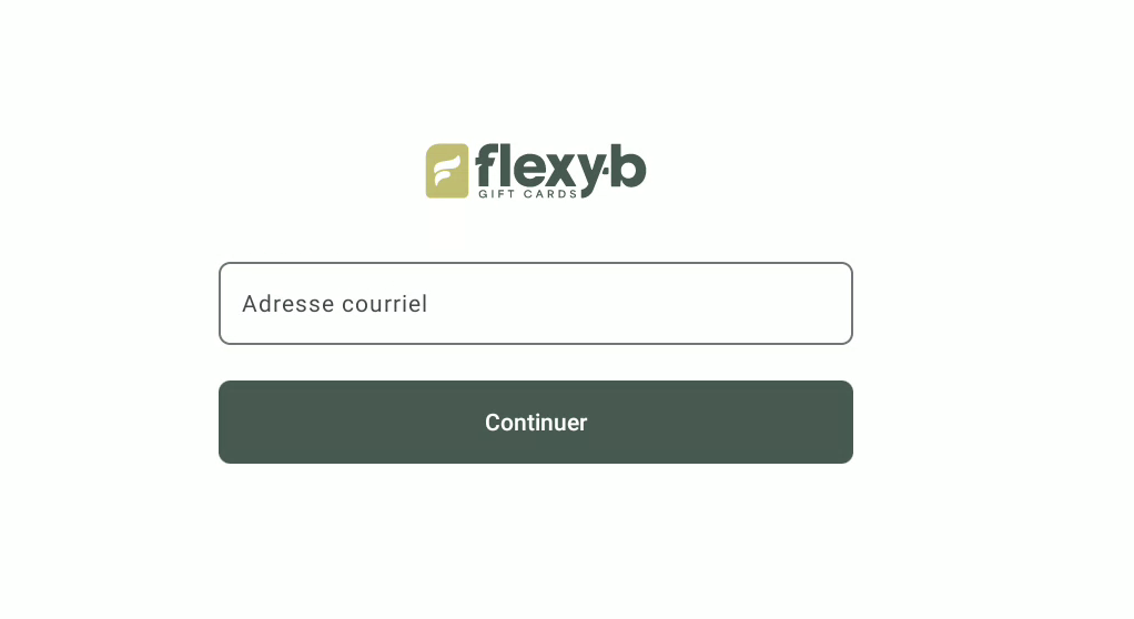 Saisissez l'adresse courriel associé à votre compte administratif de FlexyB Solutions