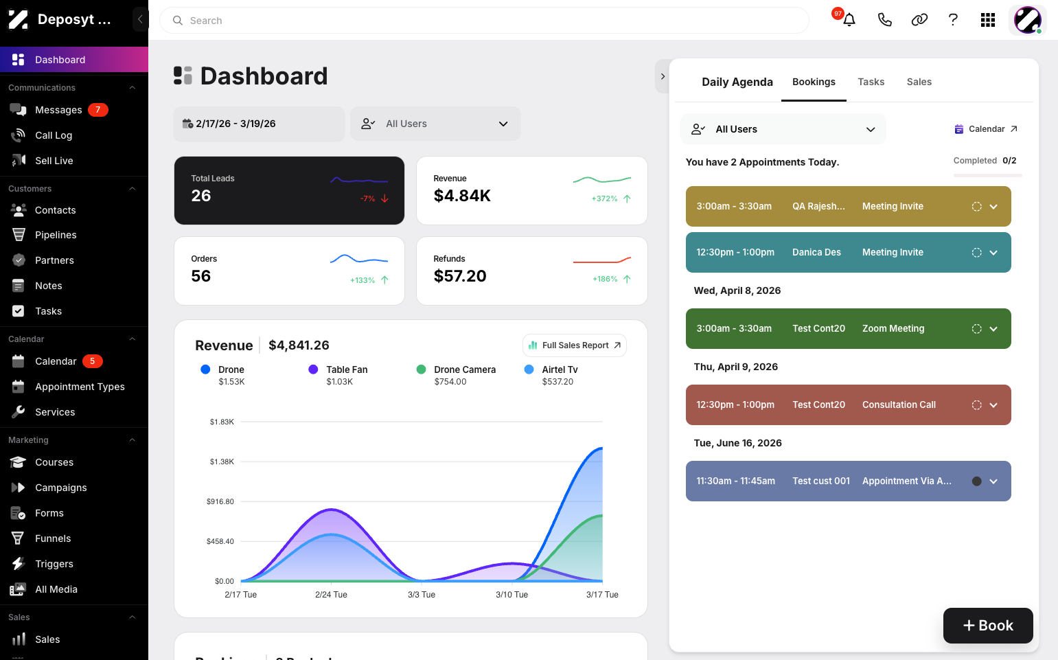 Step 1: On your dashboard, hover over the user dropdown menu in the top-right corner.