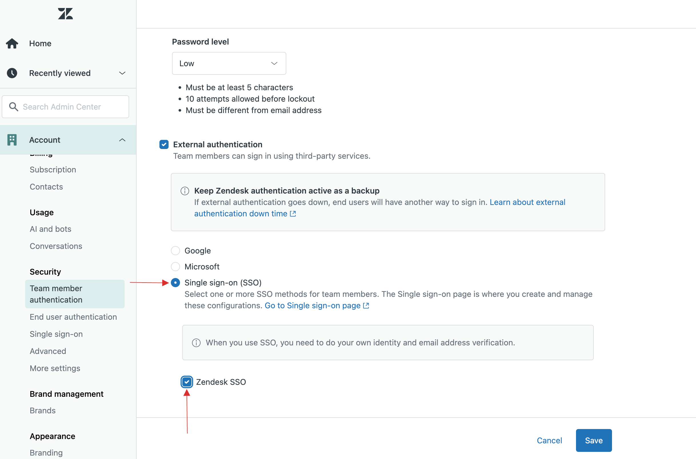 Single sign-on(SSO) and Zendesk