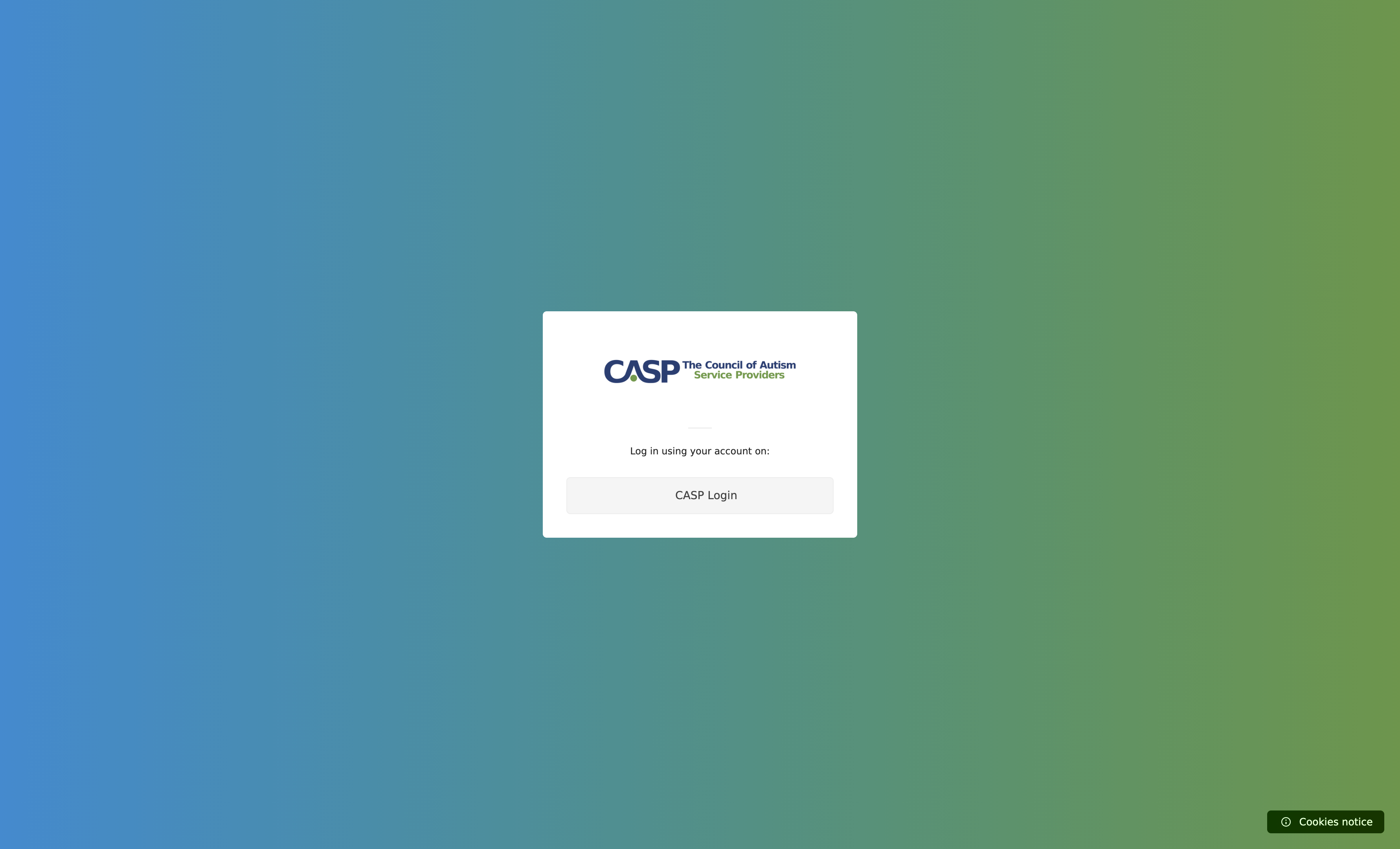 Click on CASP Login