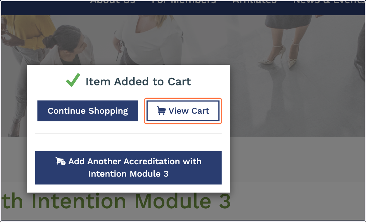 Click on View Cart