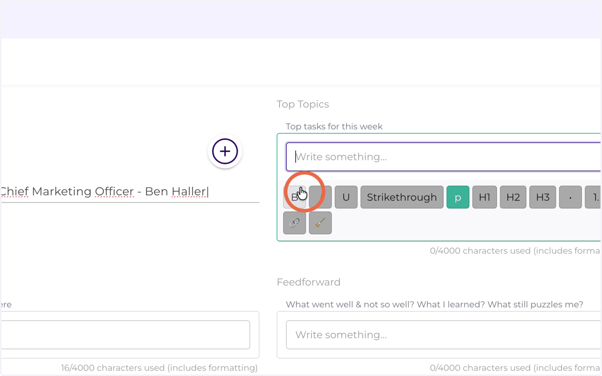 Enter the TOP tasks you plan to complete next week