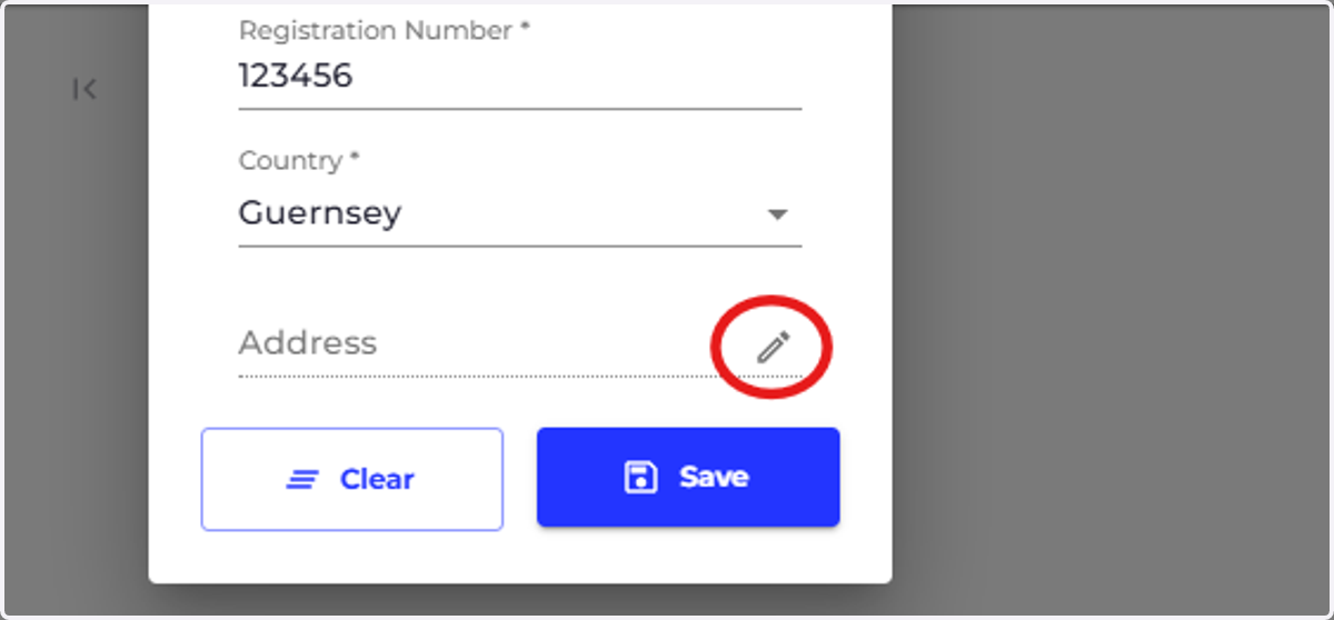 Add the address for the pension provider