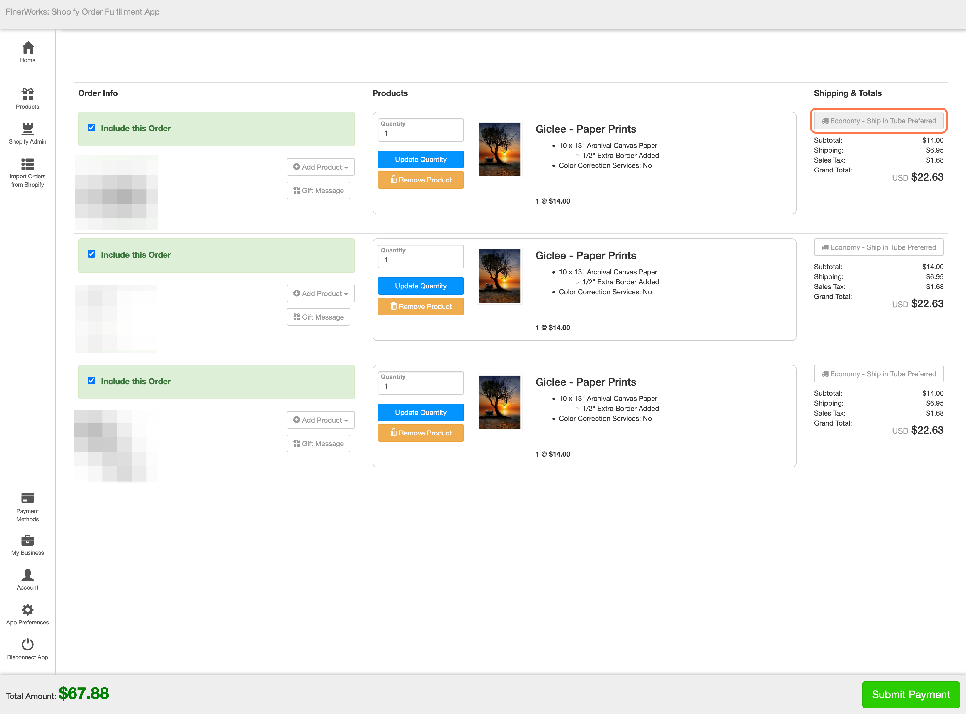 Optional - Change Shipping Method