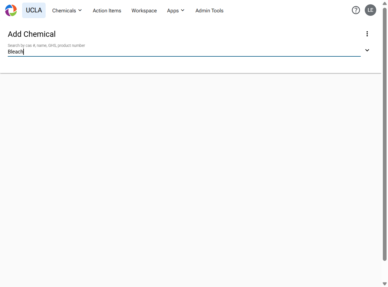 Search the chemical by CAS#, name, GHS, or product number