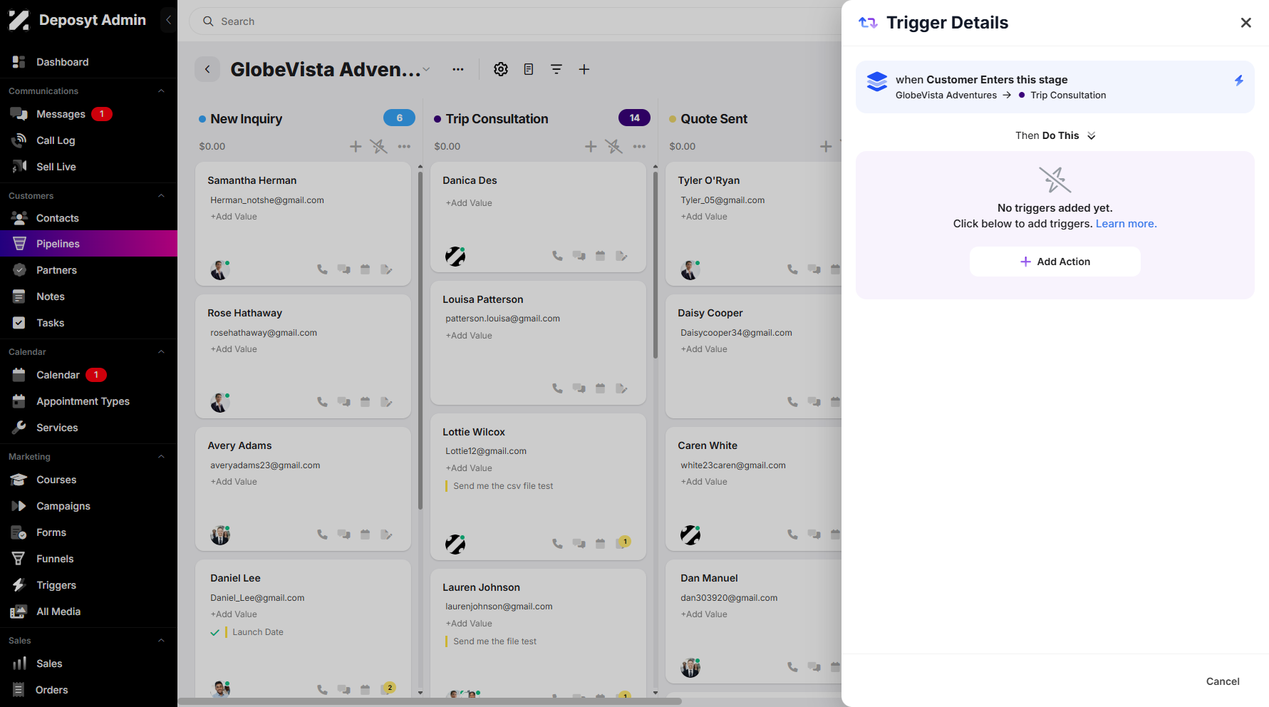 Step 9: This will open the Trigger configuration window.