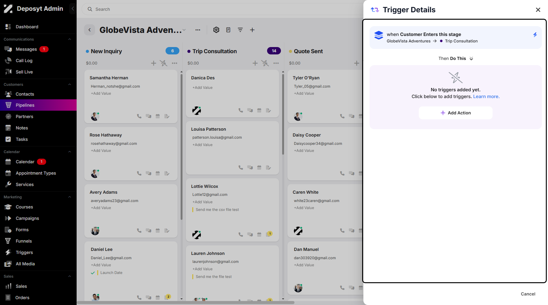 Step 9: This will open the Trigger configuration window.