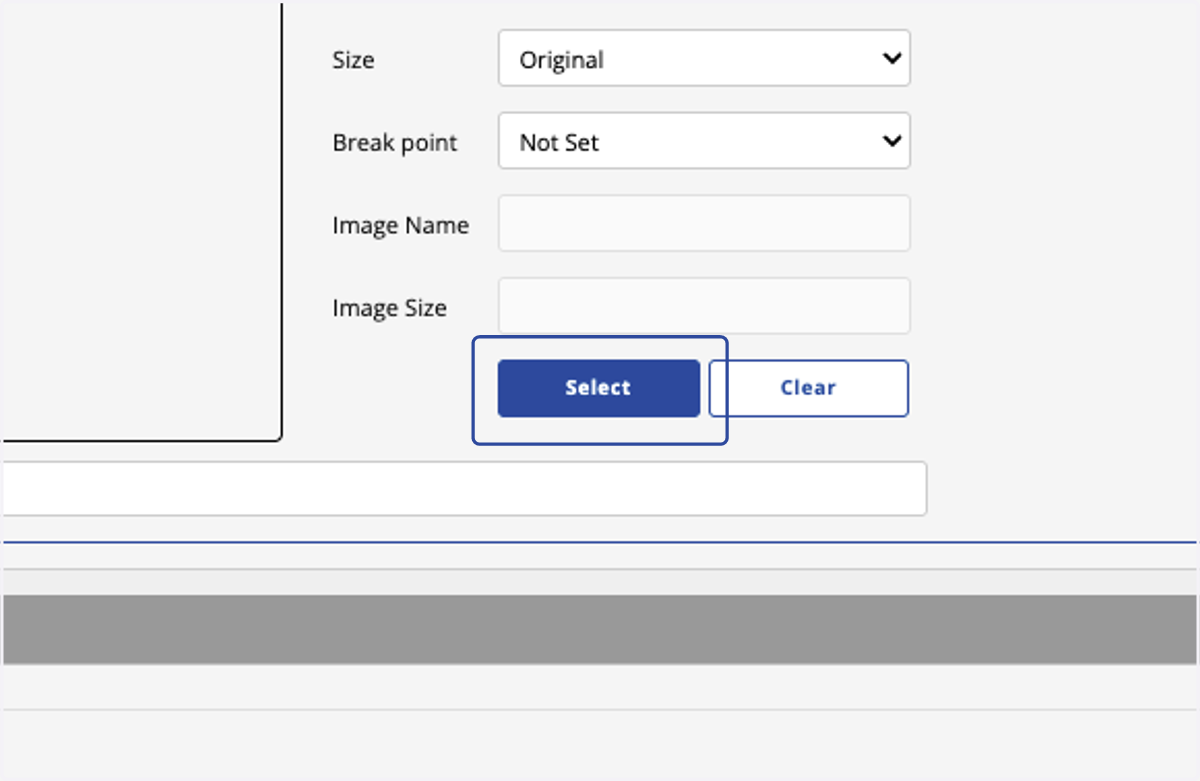 Click on Select
