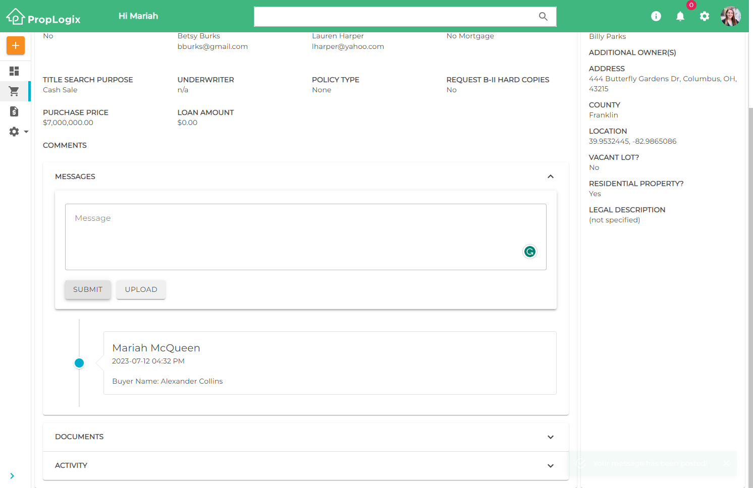 How do I add a new buyer name to my update order? - PropLogix