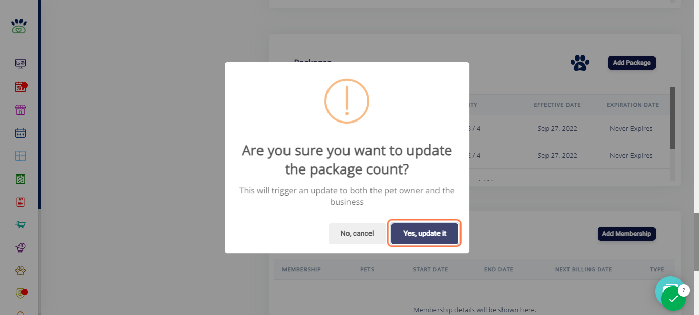 You will receive this pop up message below. Click on Yes, update it