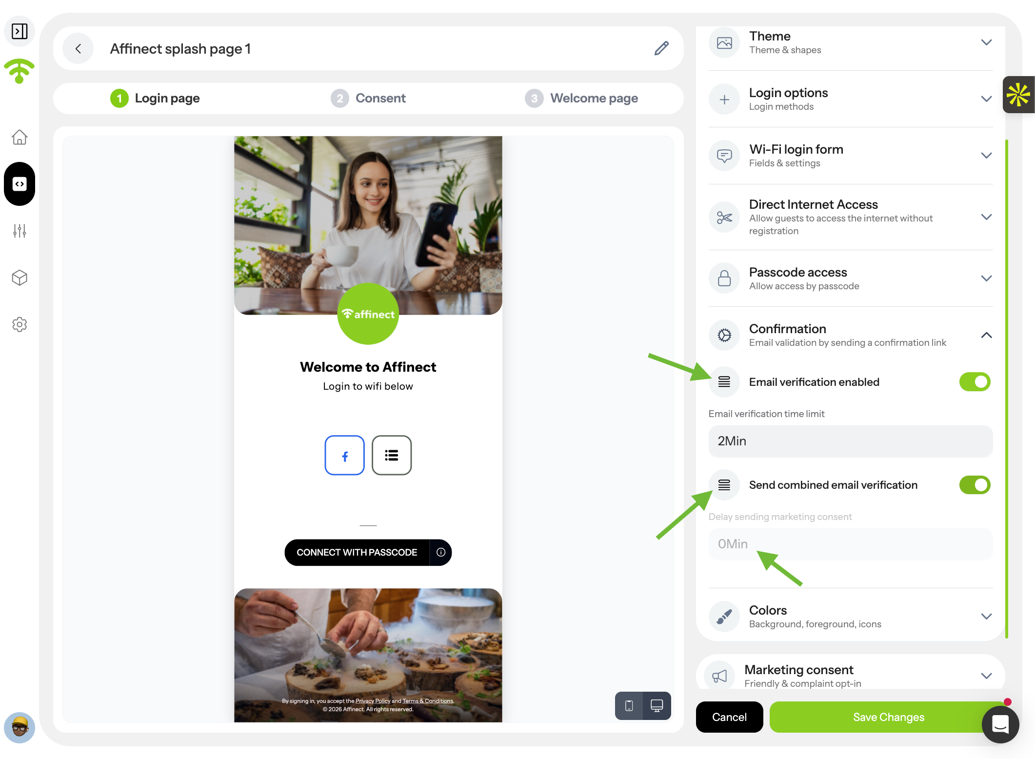 Optional: Combine Marketing Consent Email