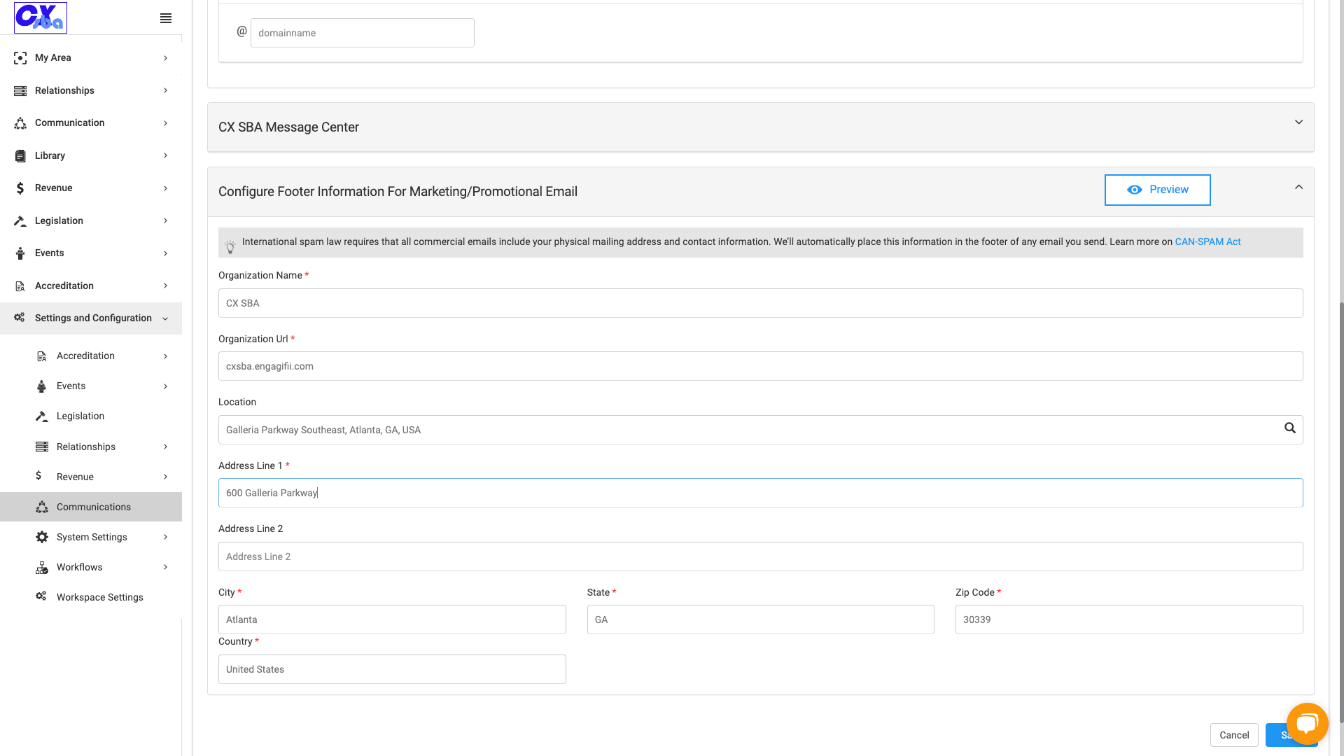Complete the mandatory fields