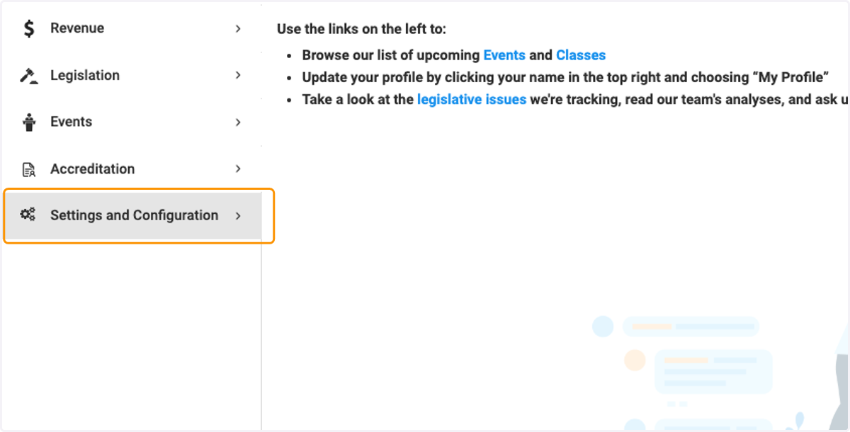 Click on Settings and Configuration