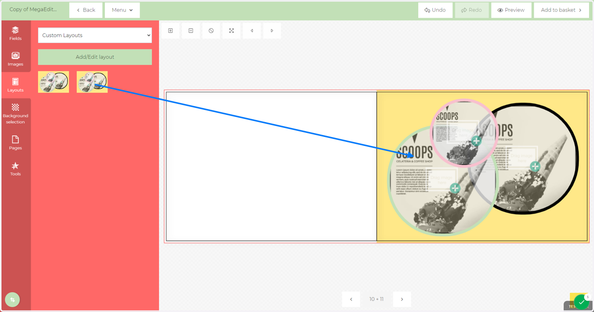 Your saved layout is now created and ready for use