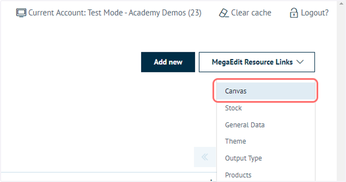 Navigate to your Canvas resources